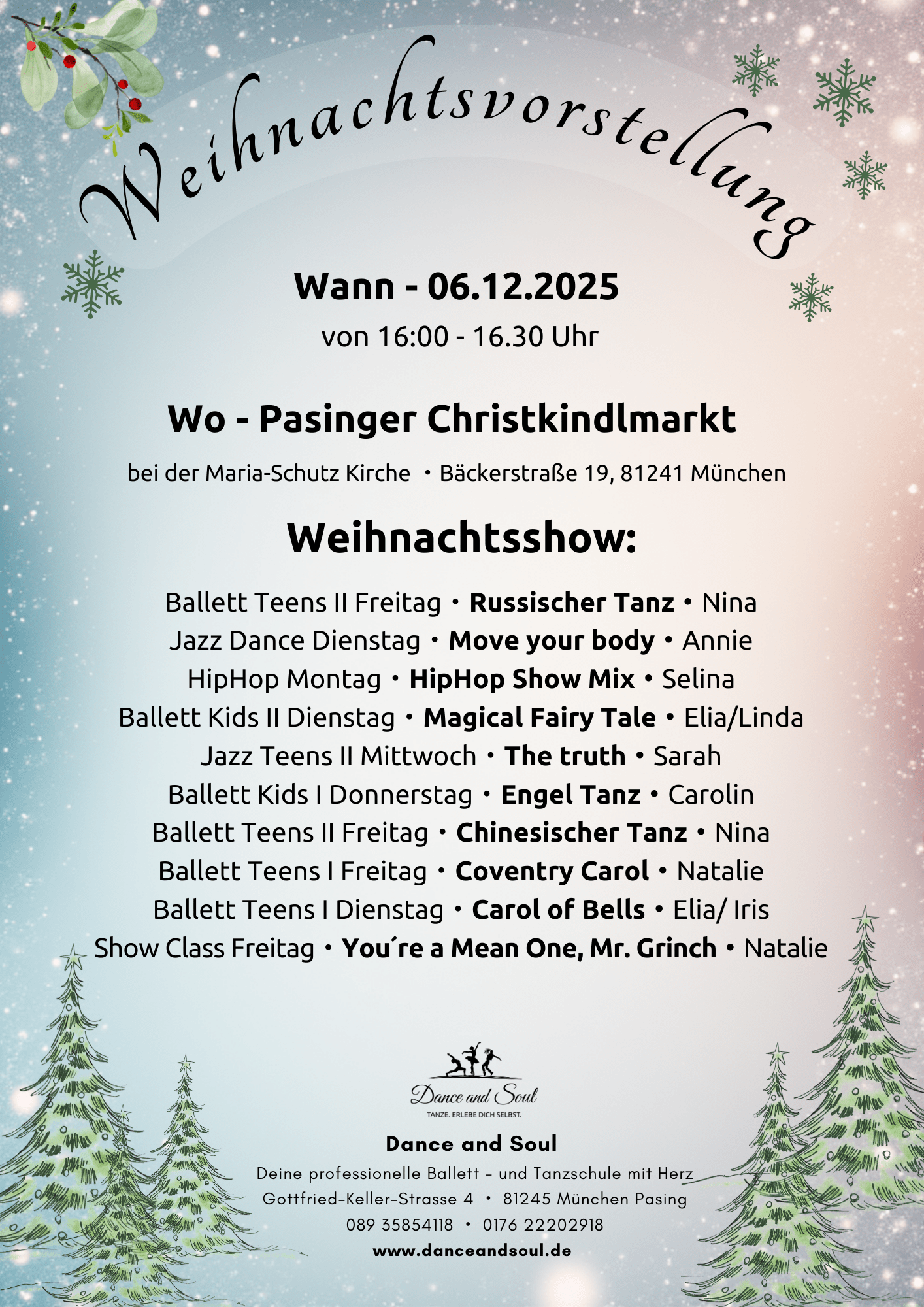 Auftritt/ Show/ Dance and Soul/ Christmas 2025